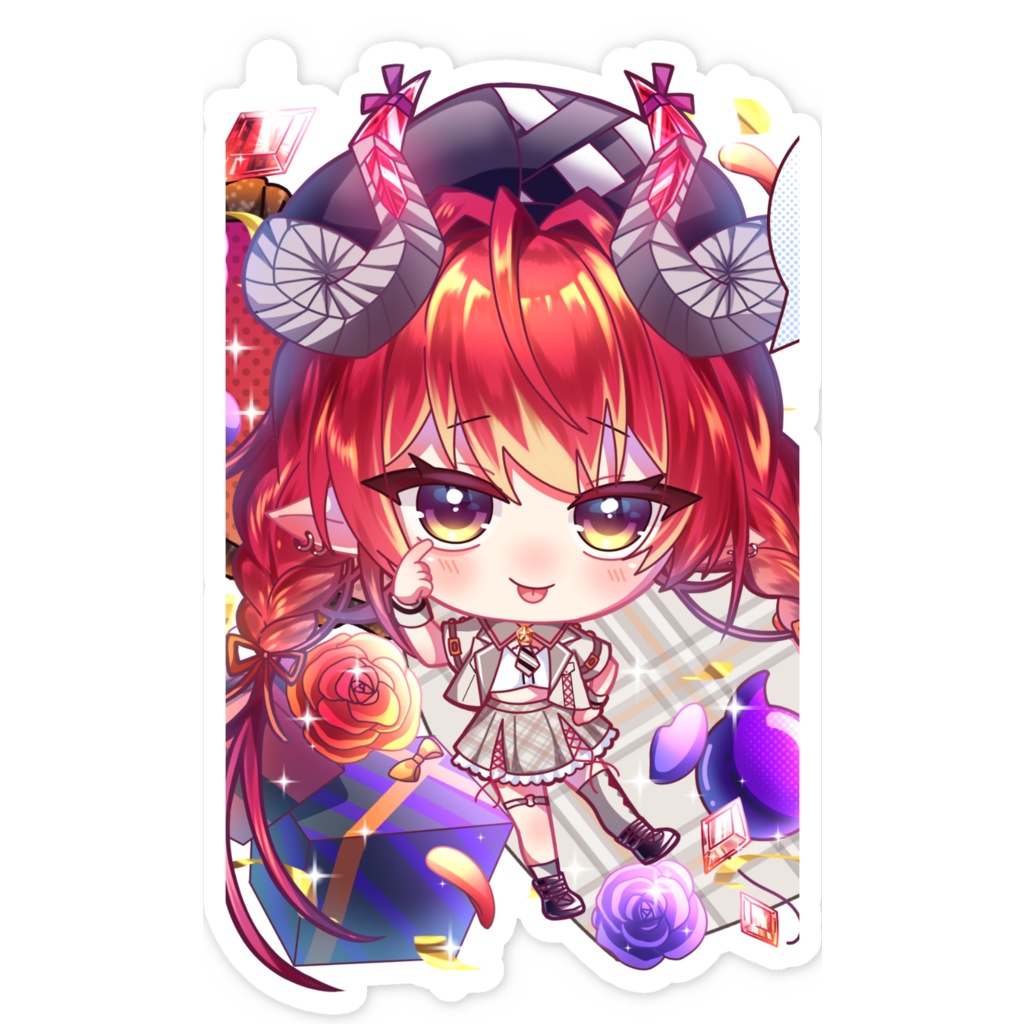 炎秋さたな2025年誕生日記念グッズ_スマホステッカー