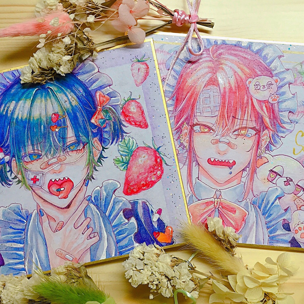 原画色紙 メイドさん さとい Booth