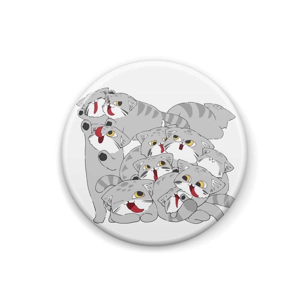 ハチワレマヌルがいっぱい缶バッジ