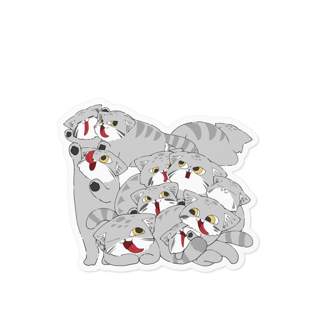 ハチワレマヌルがいっぱいステッカー