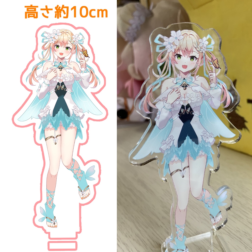 【非公式】【+送料370円】桃鈴ねね　森の妖精さん衣装　アクリルスタンド+シール1枚