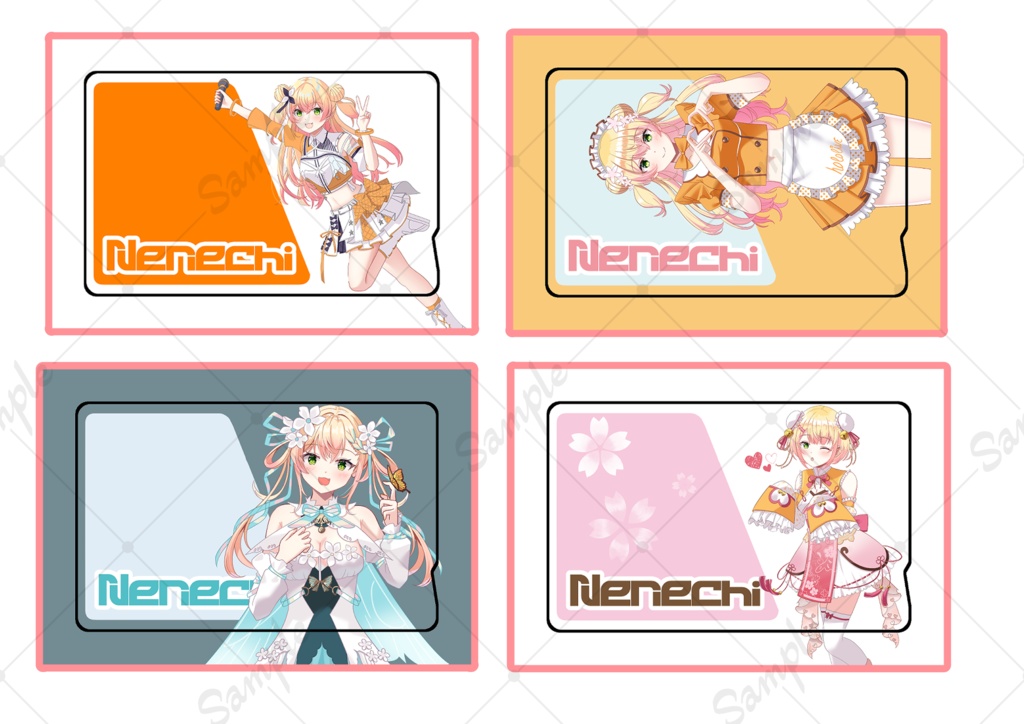 【非公式】【+送料370円】桃鈴ねね 私服衣装 アクリルスタンド+シール1枚