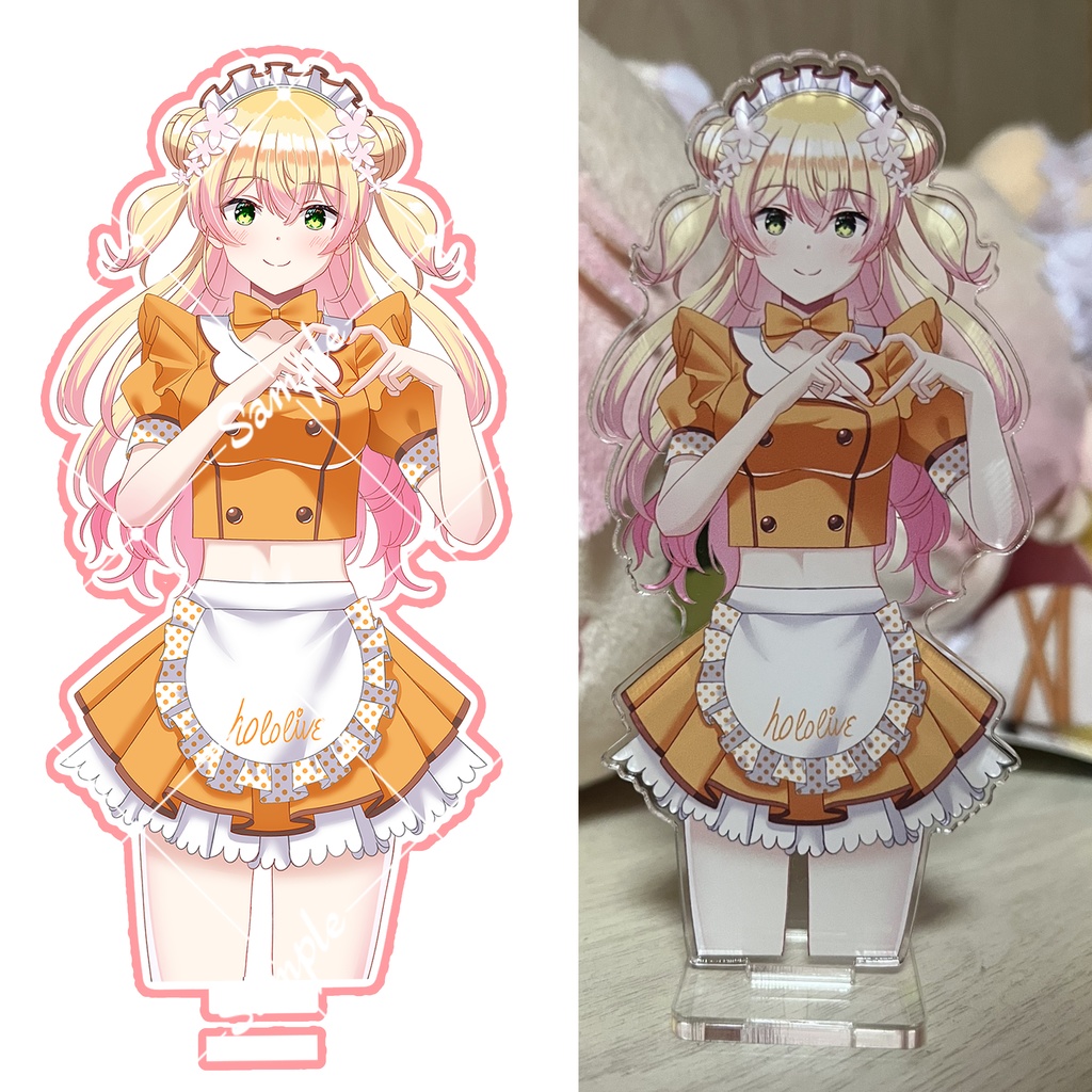 【非公式】【+送料370円】桃鈴ねね　メイド服　アクリルスタンド+シール１枚