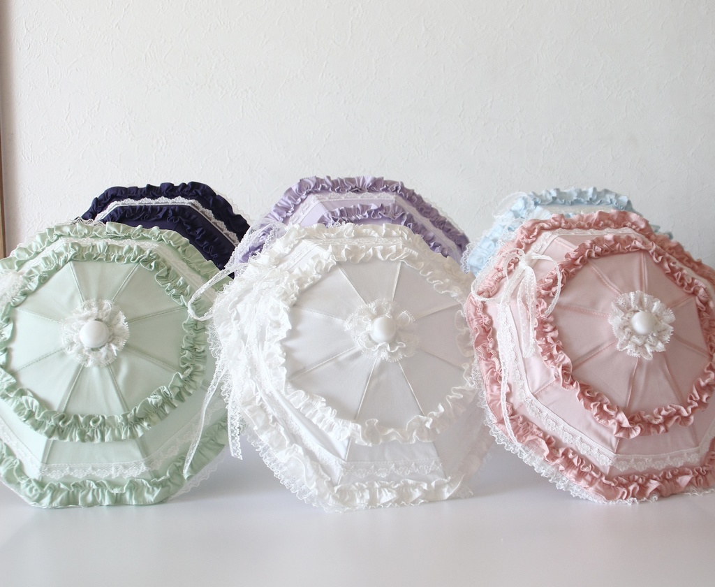 【受注予約】 ひだまりのフリル日傘 ドール用の日傘【1/3・1/4サイズ】