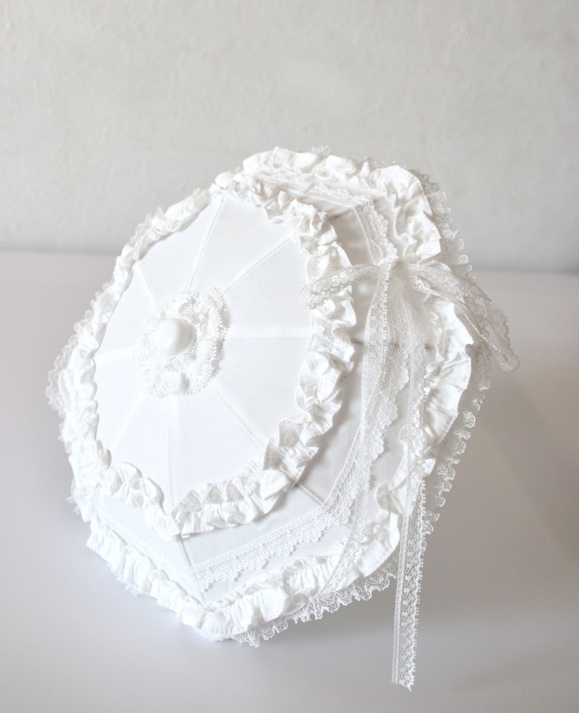 【受注予約】 ひだまりのフリル日傘 ドール用の日傘【1/3・1/4サイズ】