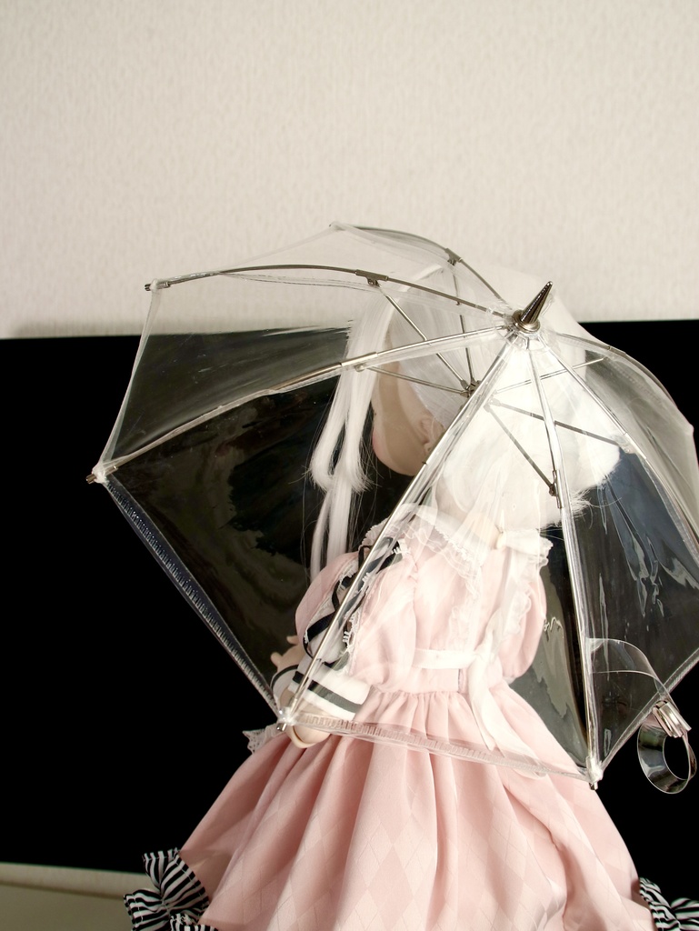 ひかりのクリア日傘 ドール用の日傘【1/4サイズ】