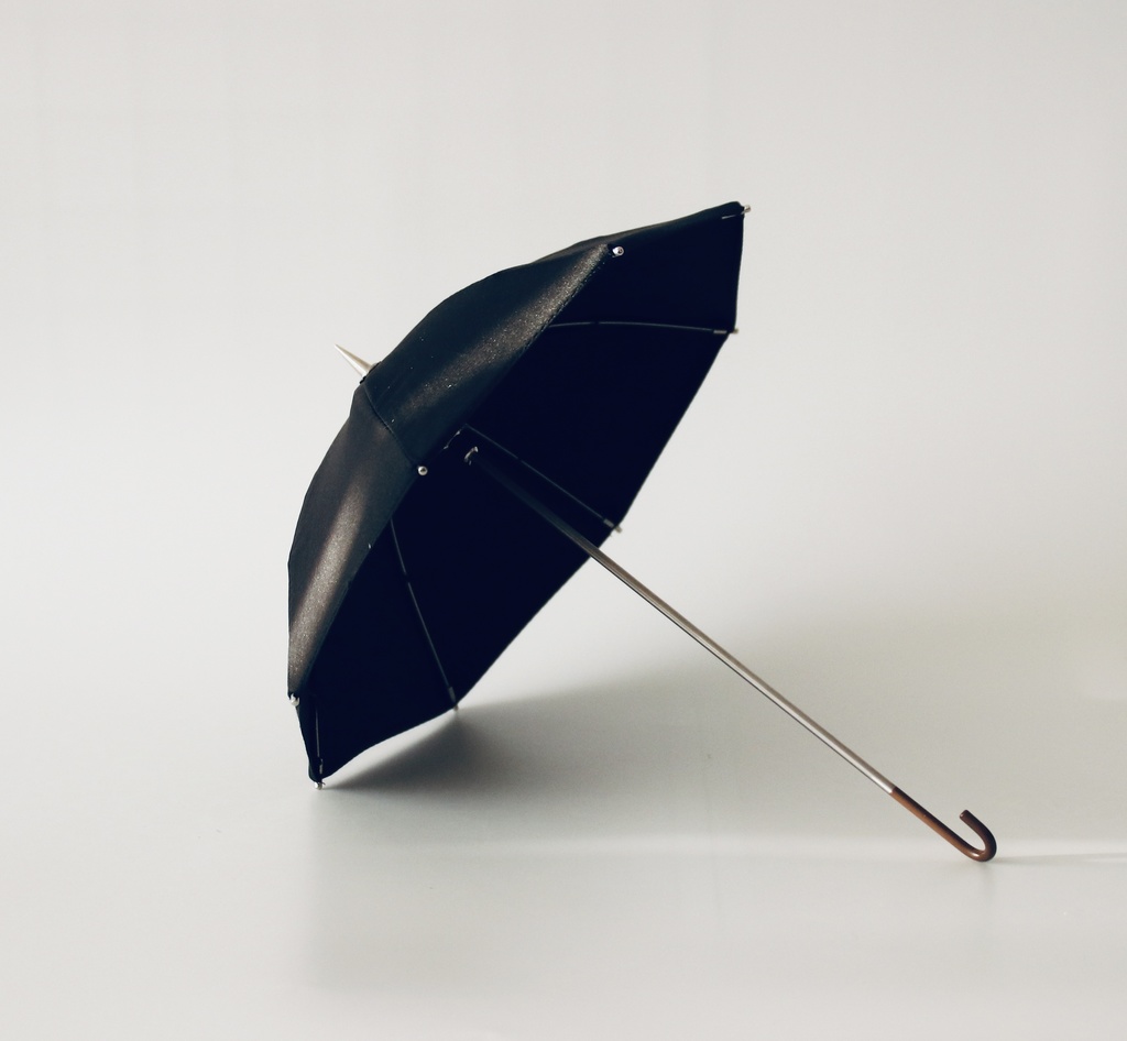 軽黒日傘 ドール用の日傘【1/4サイズ】