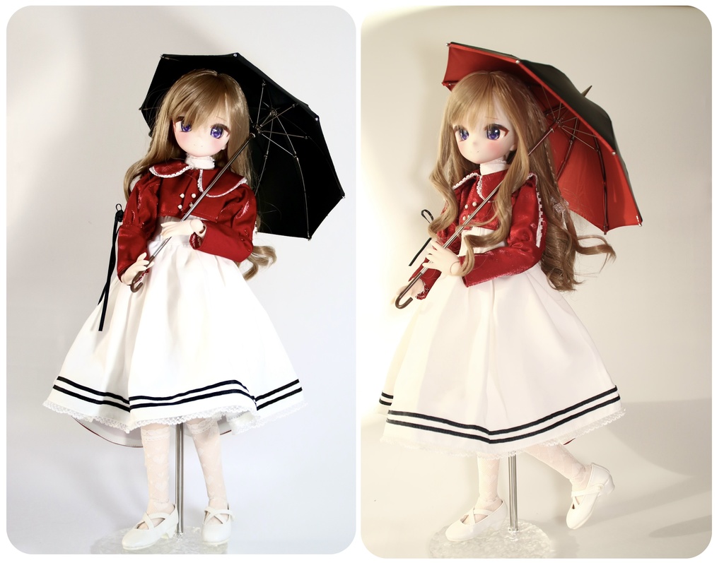 軽黒日傘 ドール用の日傘【1/4サイズ】