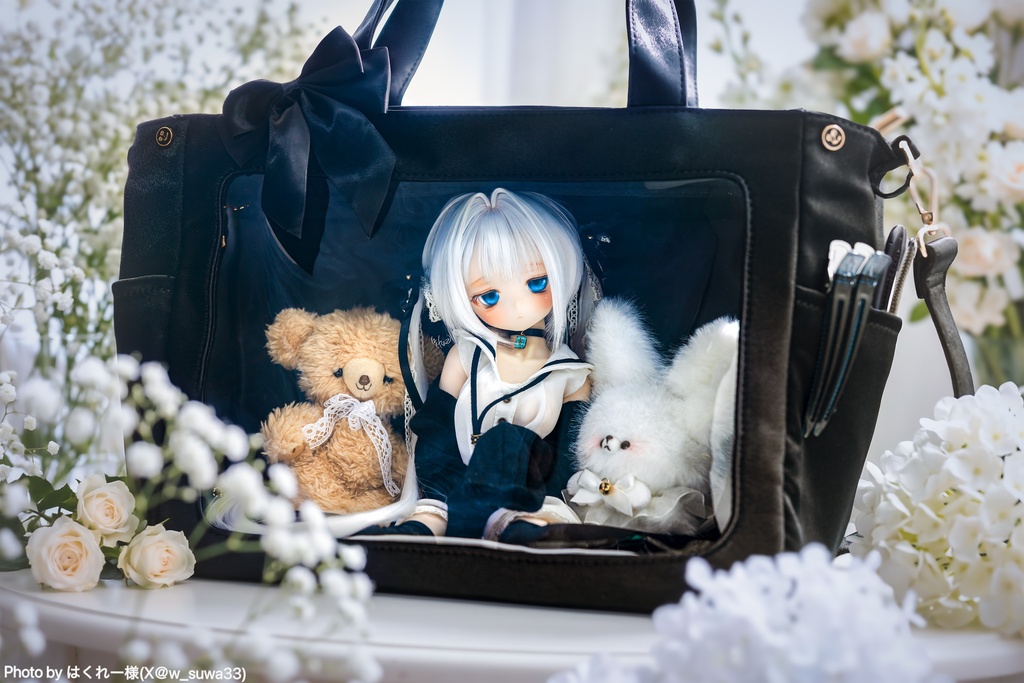 【限定 リボンなしの特別仕様】リボンふたこドールバッグ 1/4サイズ (SDM•MDDなど)