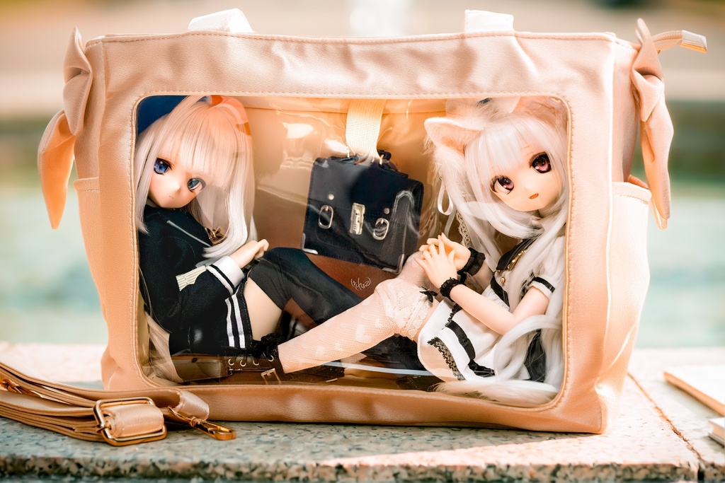 【限定 リボンなしの特別仕様】リボンふたこドールバッグ 1/4サイズ (SDM•MDDなど)