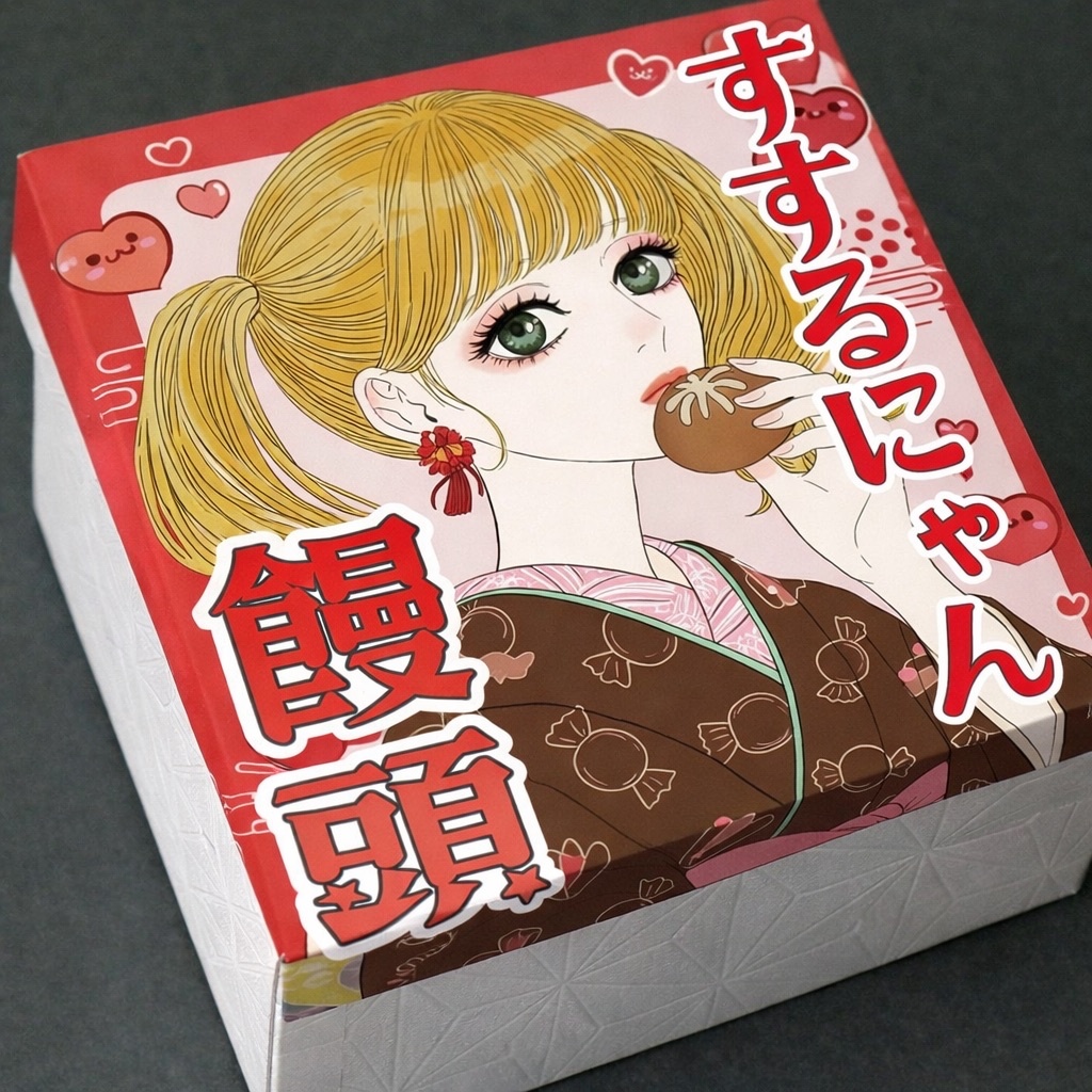 💖 【3箱セット】すするにゃん オリジナル黒糖饅頭 ✨(限定ブロマイド3枚付き!)💖