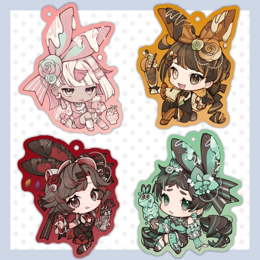 アクリルキーホルダー(チョコ四人組)