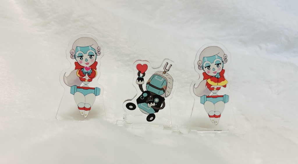 ミニアクリルスタンド/ハート缶バッジ