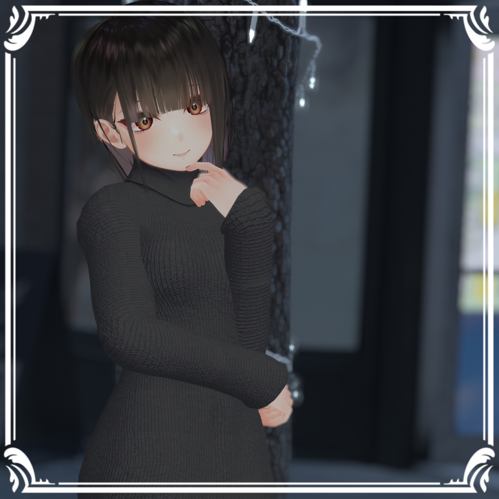 華夜用「P_Turtleneck Sweater」