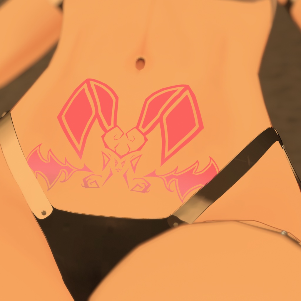 うさ淫紋タトゥー