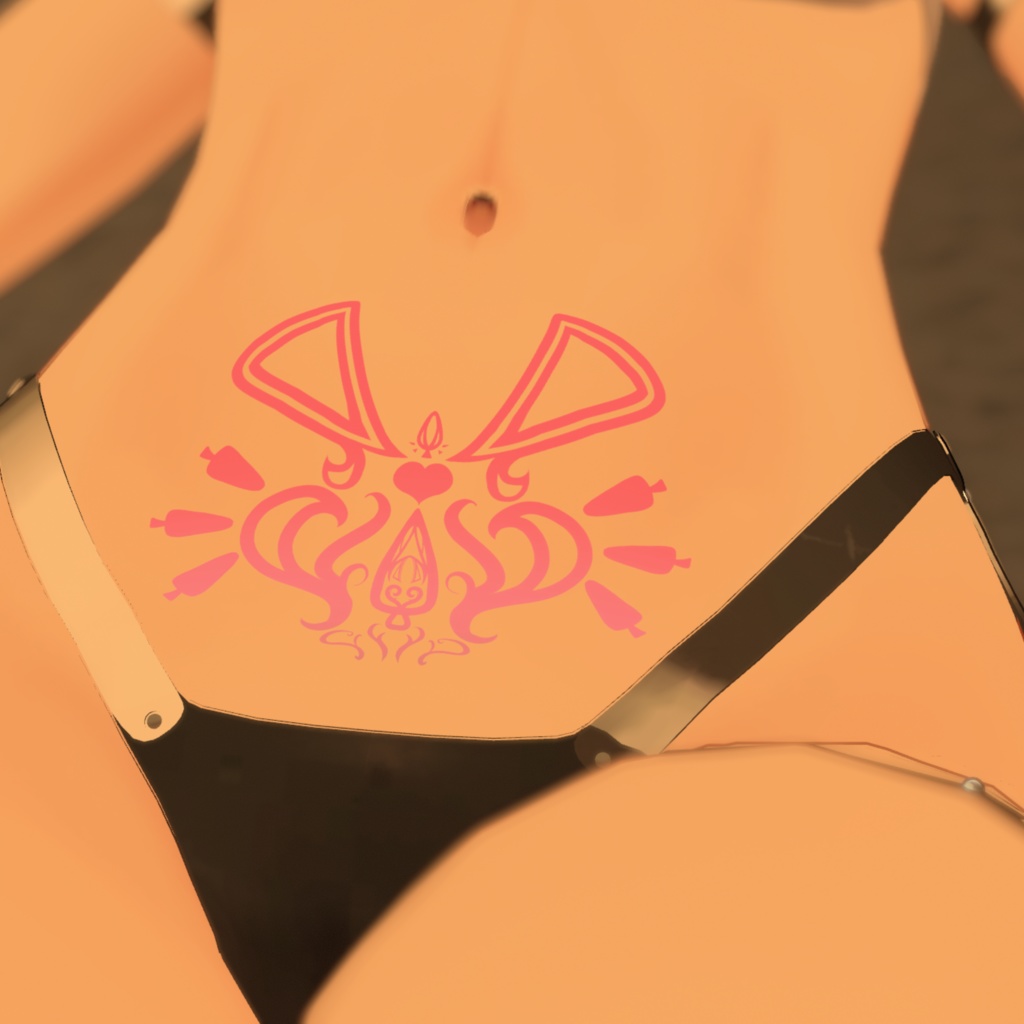 うさ淫紋タトゥー