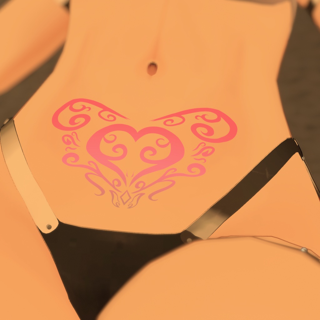 うさ淫紋タトゥー