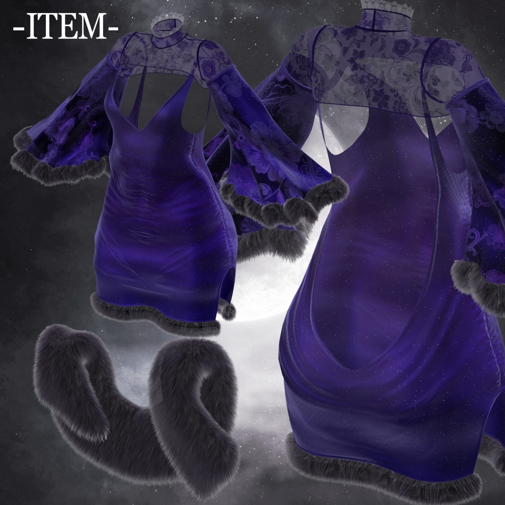 🎉BOOTHフォロー1万人記念🎉無料衣装『-Quiet Silhouette-』10アバター対応