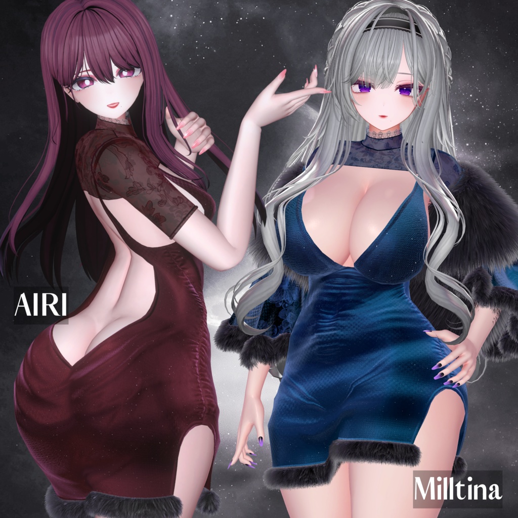 🎉BOOTHフォロー1万人記念🎉無料衣装『-Quiet Silhouette-』10アバター対応