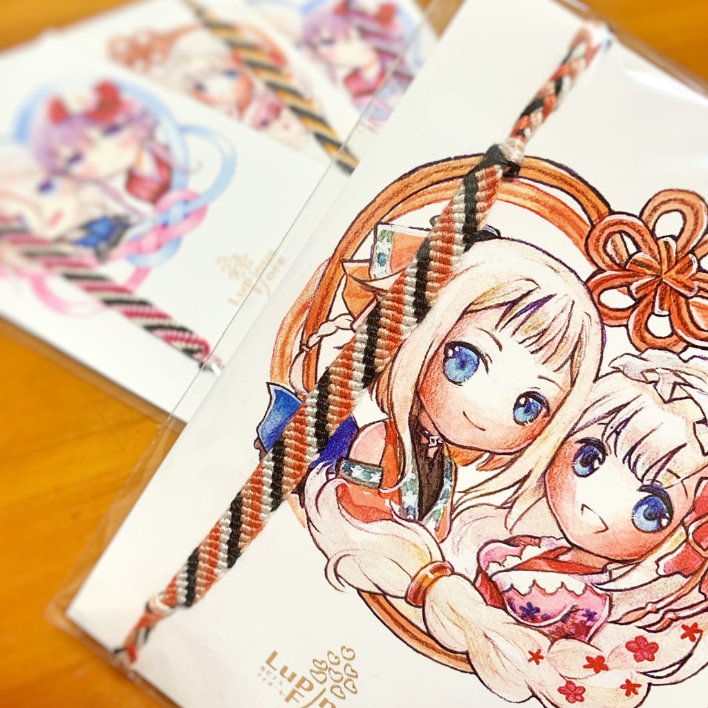 【斜め編み】ボイロミサンガ＋ポストカードセット
