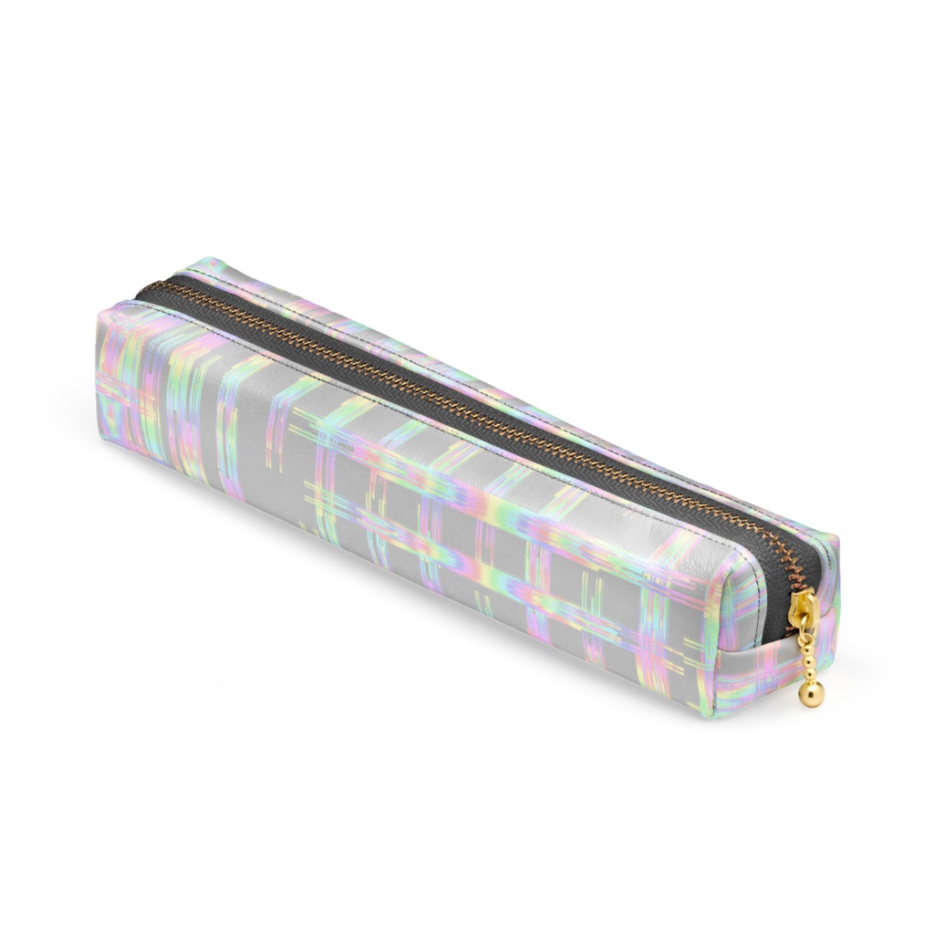 PLAID＿ペンケース：Black・White