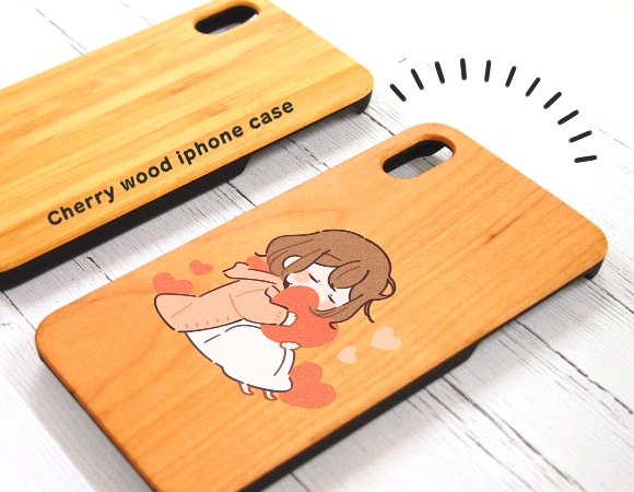 ウッドケース~女の子ハート~【予約終了しました：11月末頃発送予定】