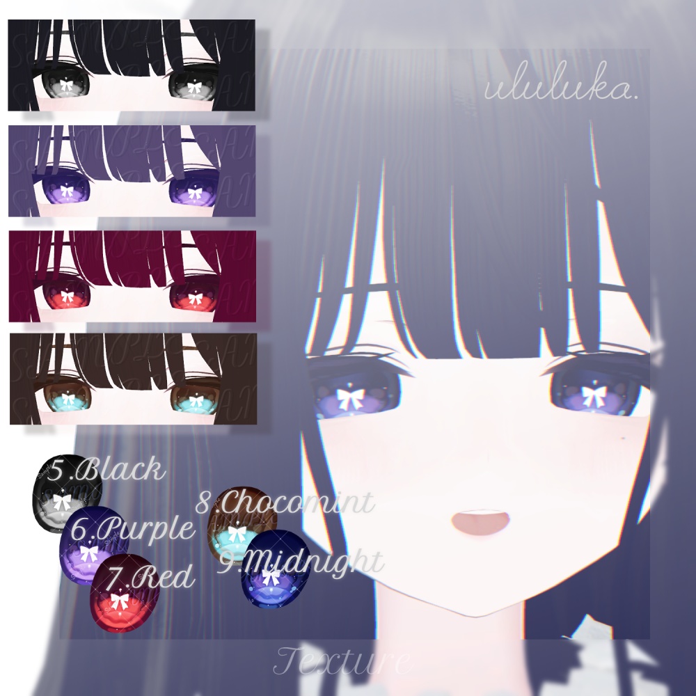 ୨୧ おリボンアイテクスチャ for ルルネ ୨୧ #ululuka