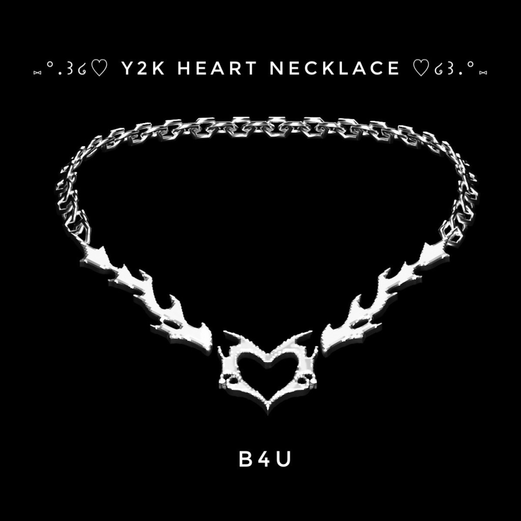 【VRChat】 Y2K Heart Necklace