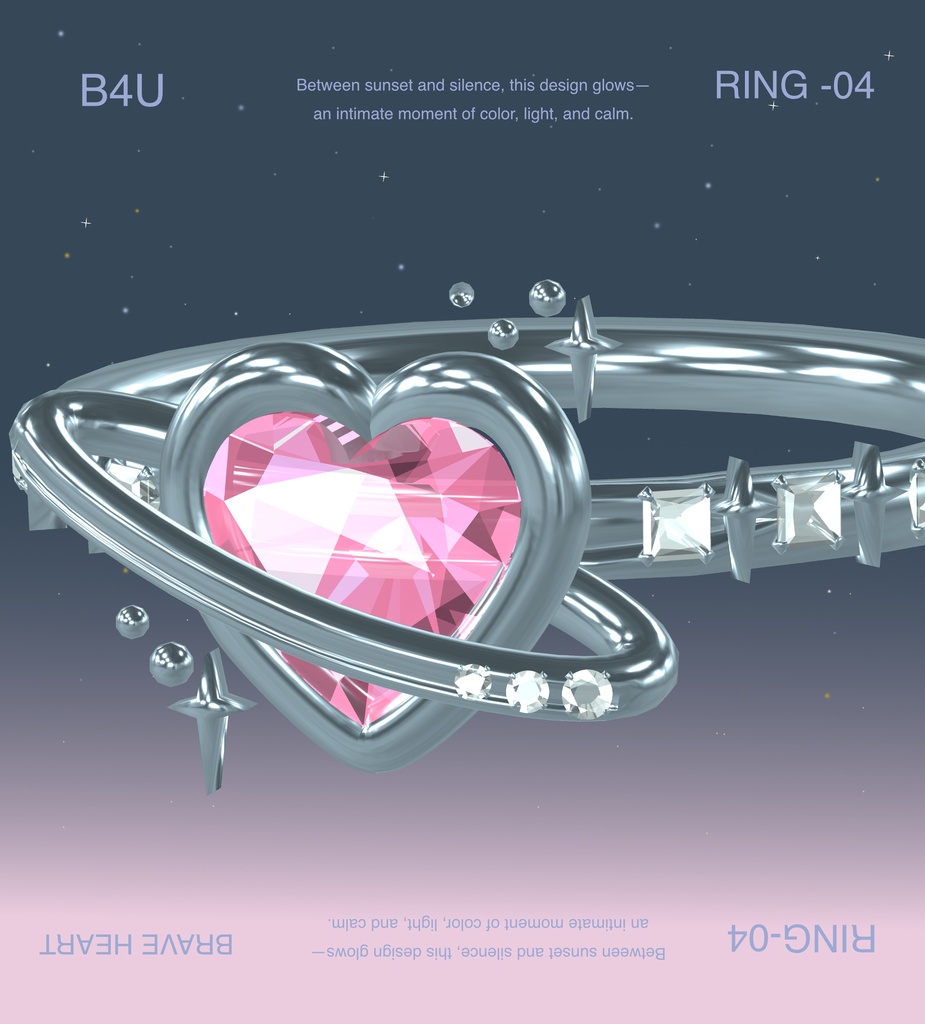 【B4U】💝ブレイブハートリング💝BRAVE HEART RING
