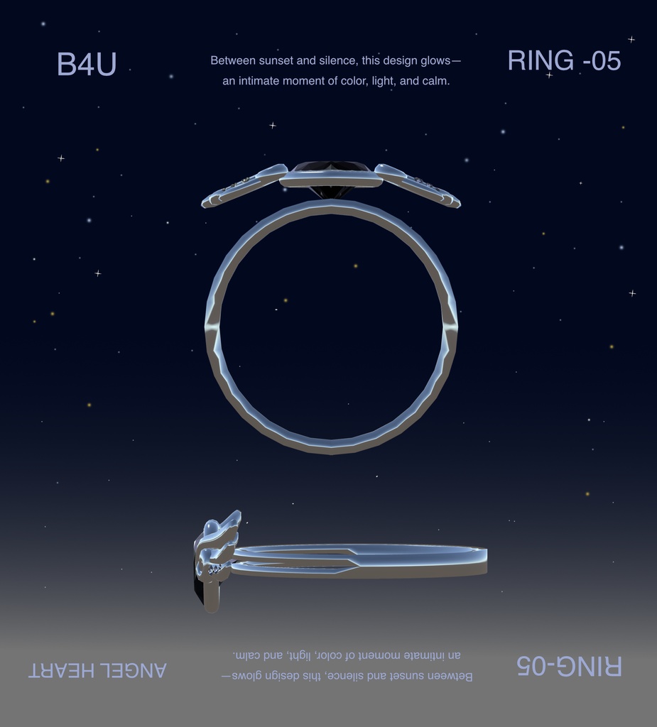 【B4U】🪽エンジェルハートリング🪽ANGEL HEART RING