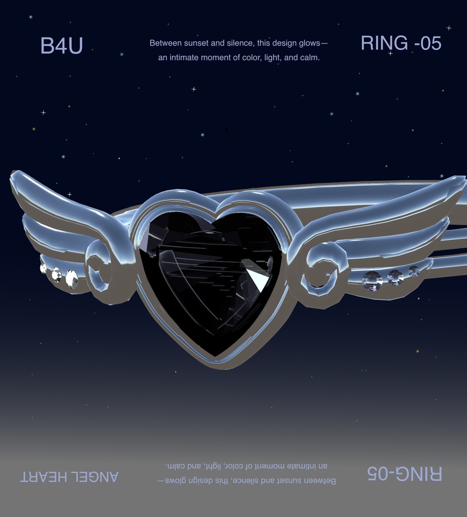 【B4U】🪽エンジェルハートリング🪽ANGEL HEART RING