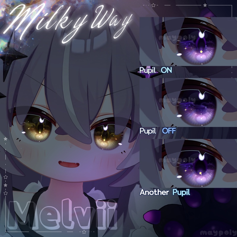 【イチゴ追加】【39アバター】🌠𝑴𝒊𝒍𝒌𝒚 𝒘𝒂𝒚 Dazzling Eye Texture【メルヴィ追加】