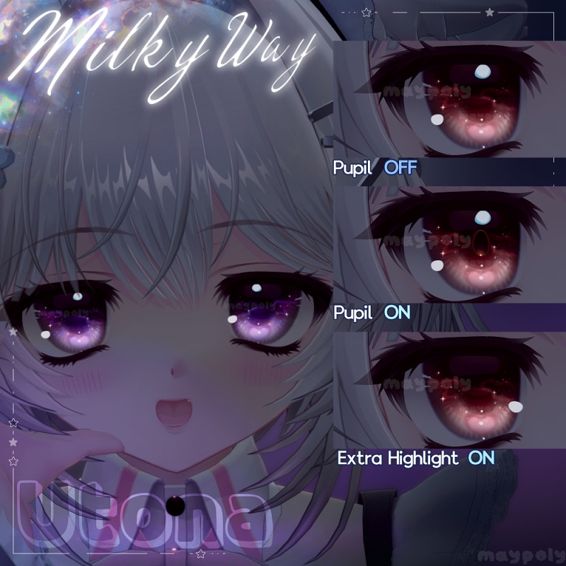 【ウトナ追加】【22アバター】🌠𝑴𝒊𝒍𝒌𝒚 𝒘𝒂𝒚 Dazzling Eye Texture【フィユエ追加】