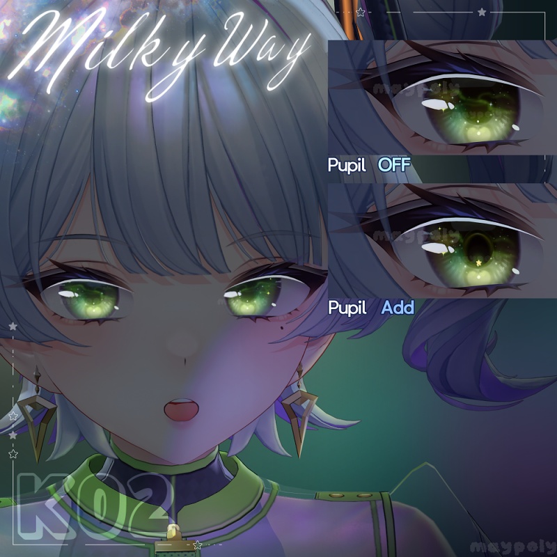 【イチゴ追加】【39アバター】🌠𝑴𝒊𝒍𝒌𝒚 𝒘𝒂𝒚 Dazzling Eye Texture【メルヴィ追加】