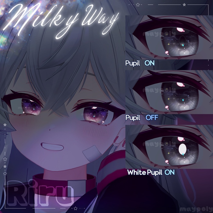 【りる追加】【19アバター】🌠𝑴𝒊𝒍𝒌𝒚 𝒘𝒂𝒚 Dazzling Eye Texture