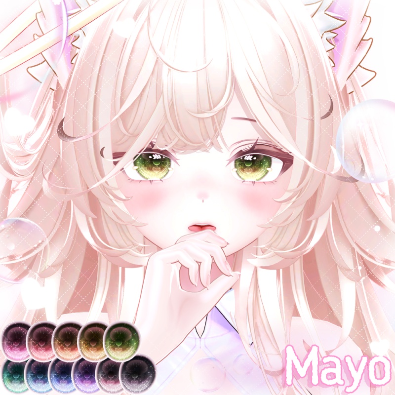 【輝夜追加】🫧ぽろぽろ Eye Texture💧【24アバター】