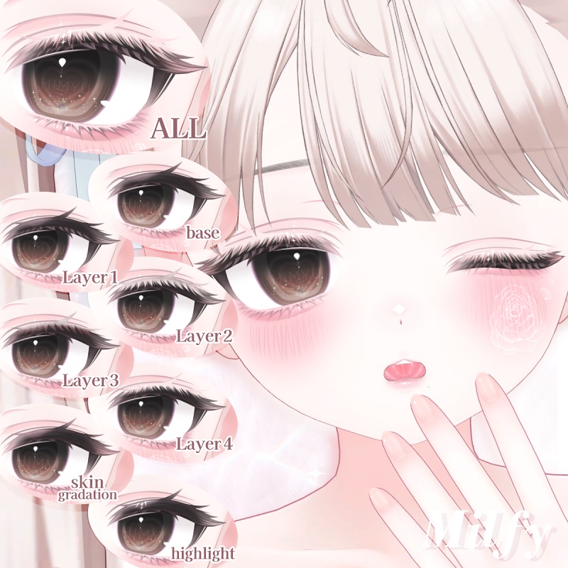 【SALE】【6アバター】🌹Ranunculus Makeup+Eye+Bodyblusher