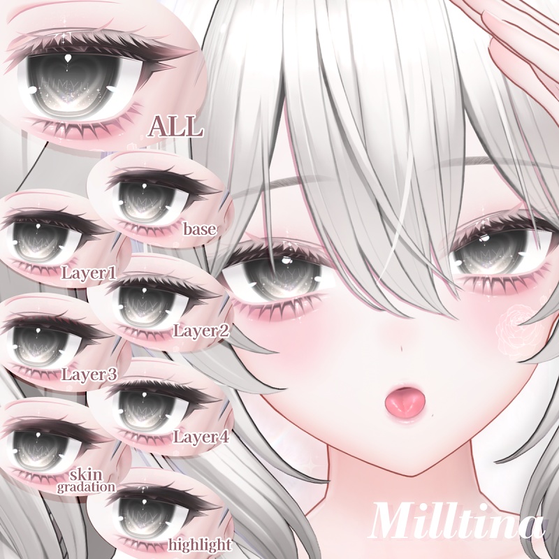 【SALE】【6アバター】🌹Ranunculus Makeup+Eye+Bodyblusher