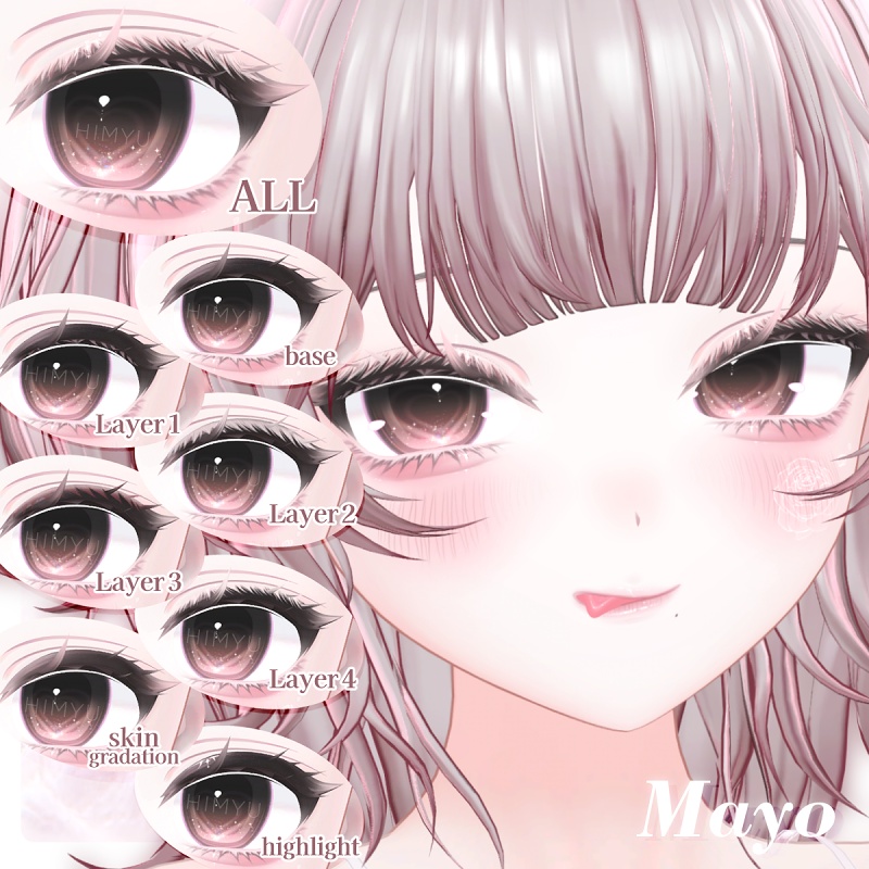 【SALE】【6アバター】🌹Ranunculus Makeup+Eye+Bodyblusher
