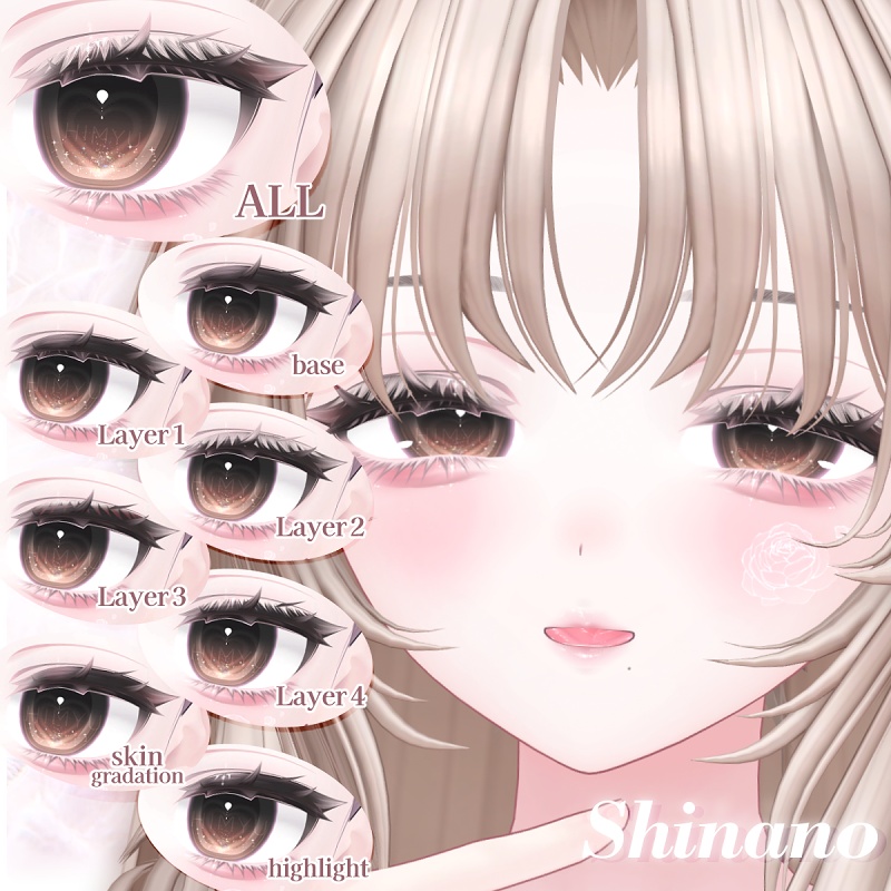 【SALE】【6アバター】🌹Ranunculus Makeup+Eye+Bodyblusher