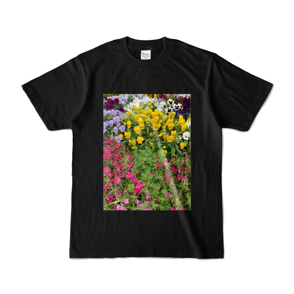 flowersTシャツブラック