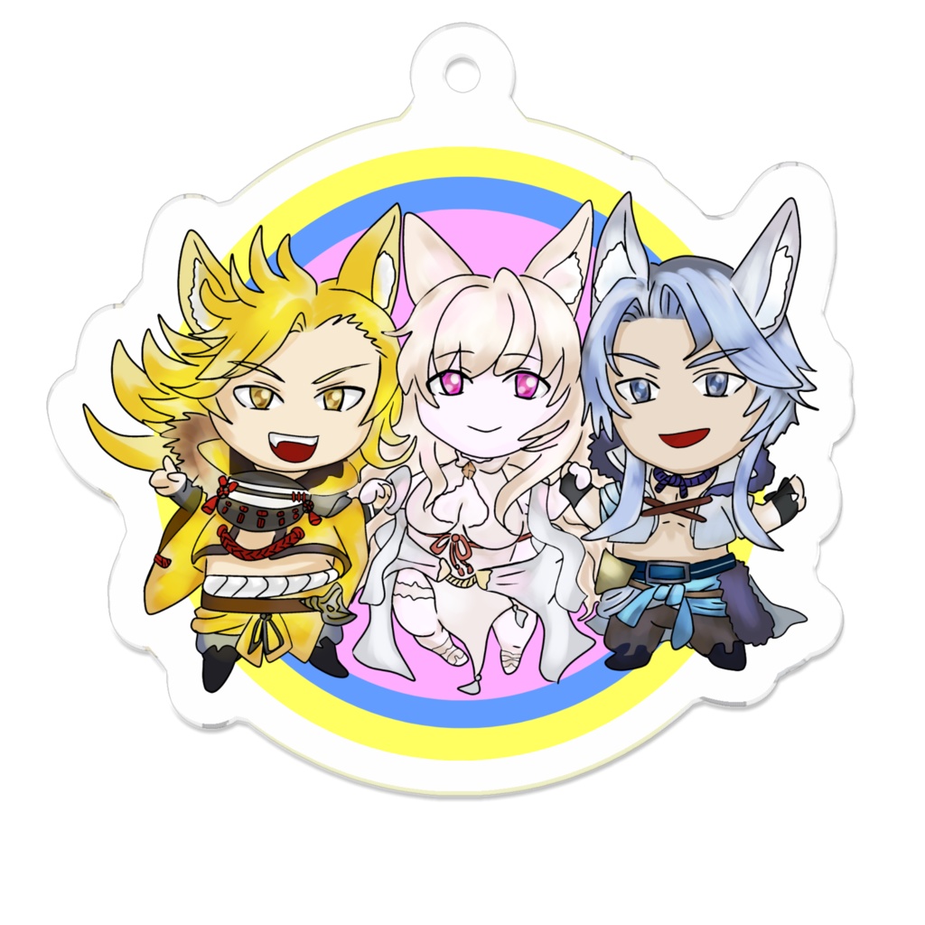 仲良し3人組(金 銀 天狐さま)コーティング有