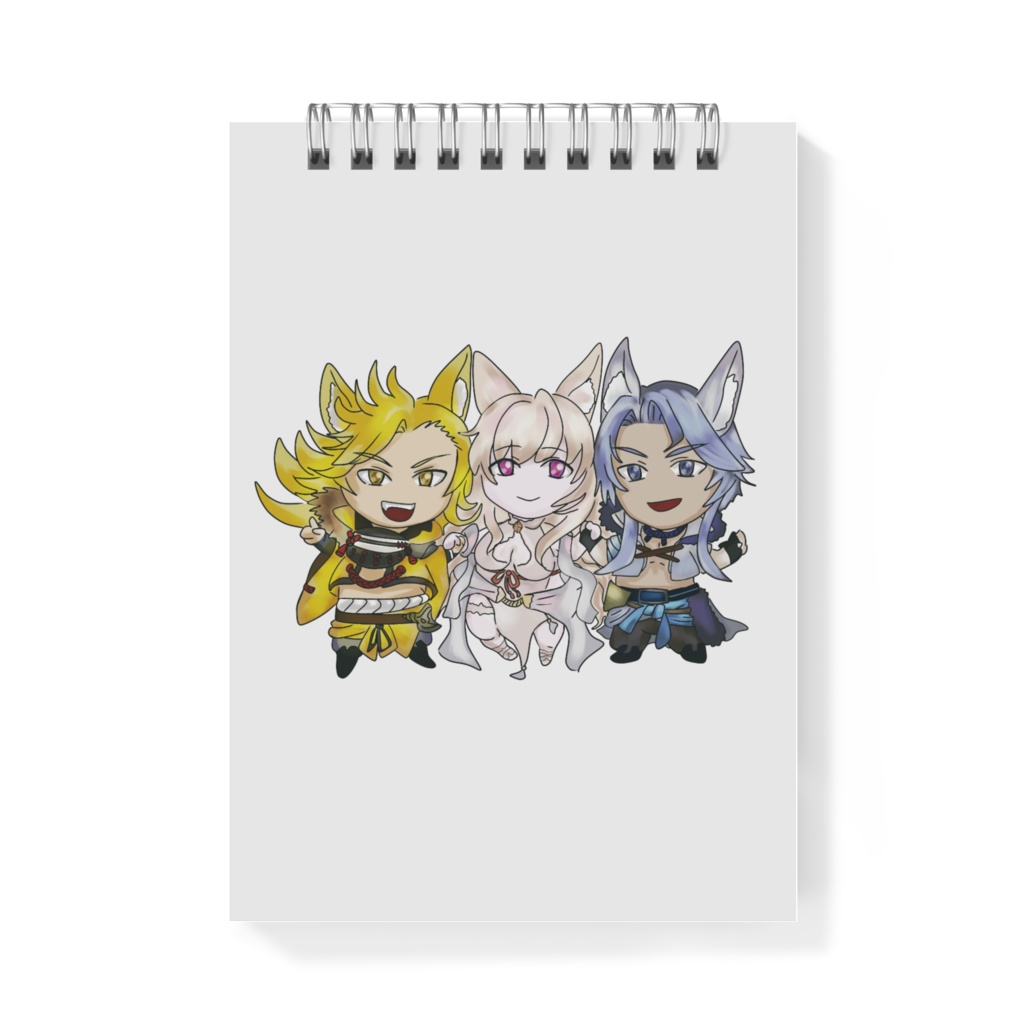 金 銀 仲良し3人組(両面)イラストメモ帳