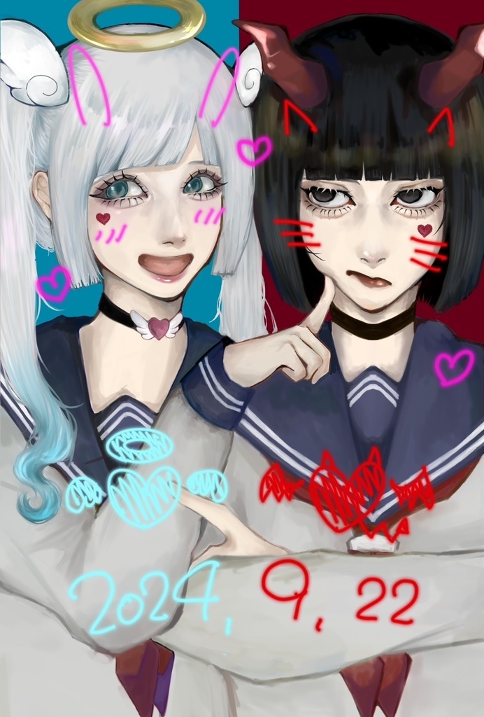 てんしとあくま オリジナルポストカード
