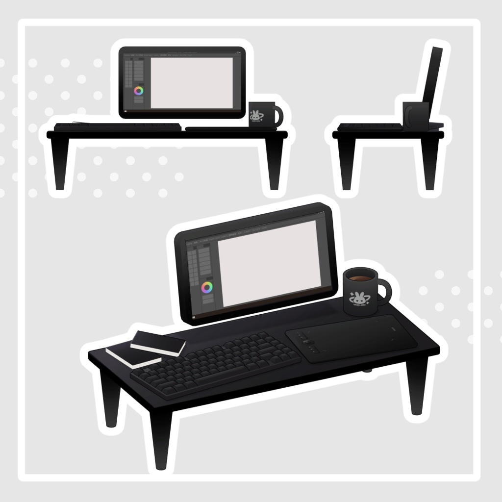 シックな作業デスク【アバターギミック】