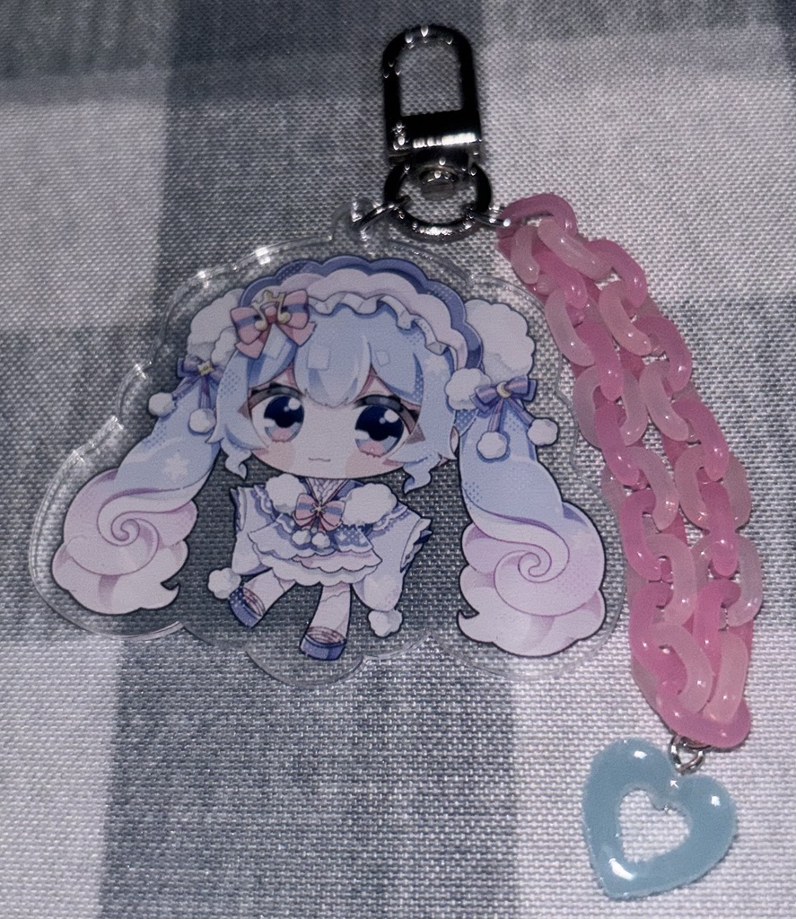初音ミク チャーム付きアクリルキーホルダー