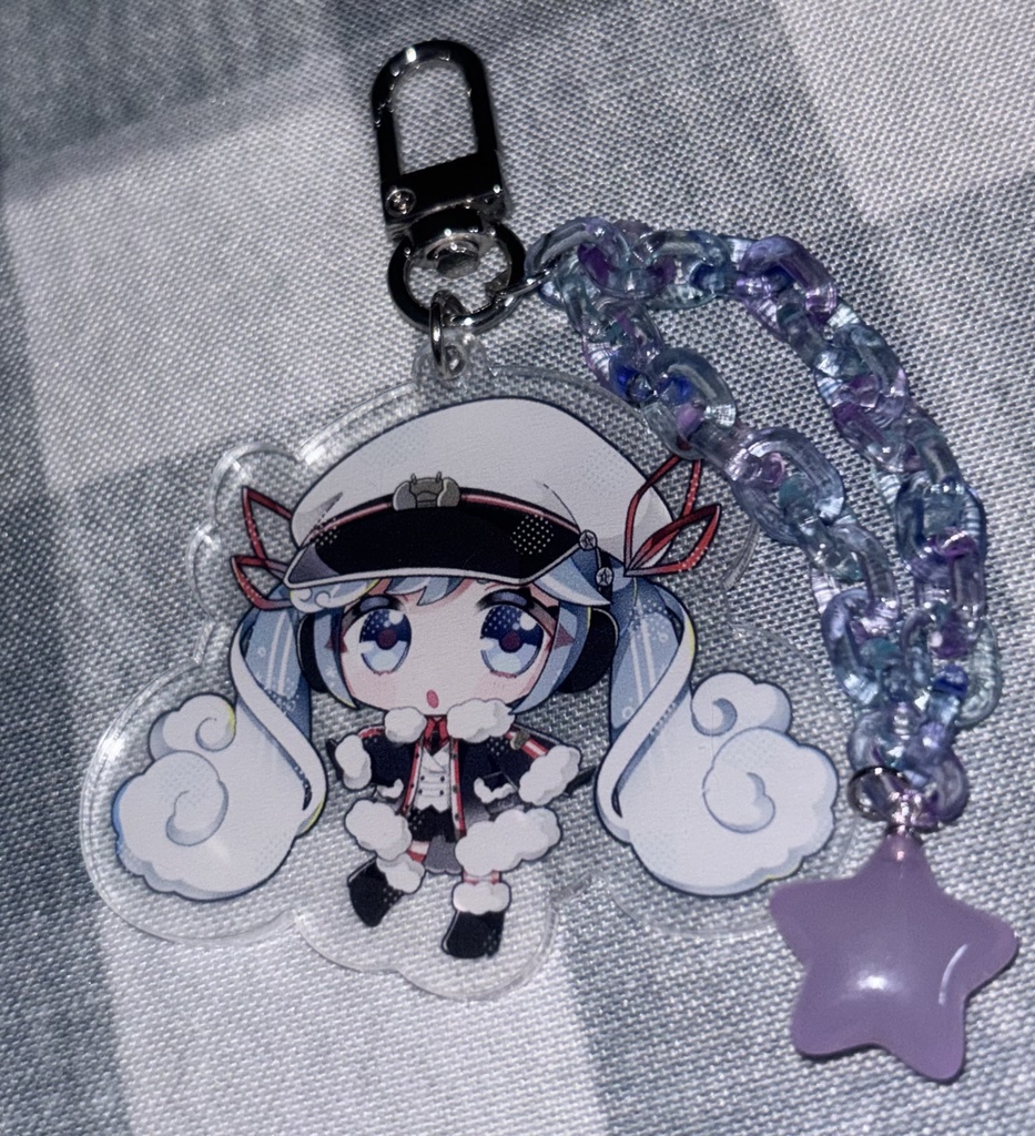 初音ミク チャーム付きアクリルキーホルダー