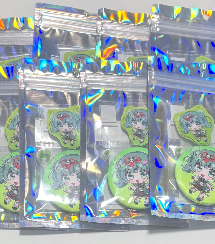 ハオミク 缶バッジ+ステッカーセット
