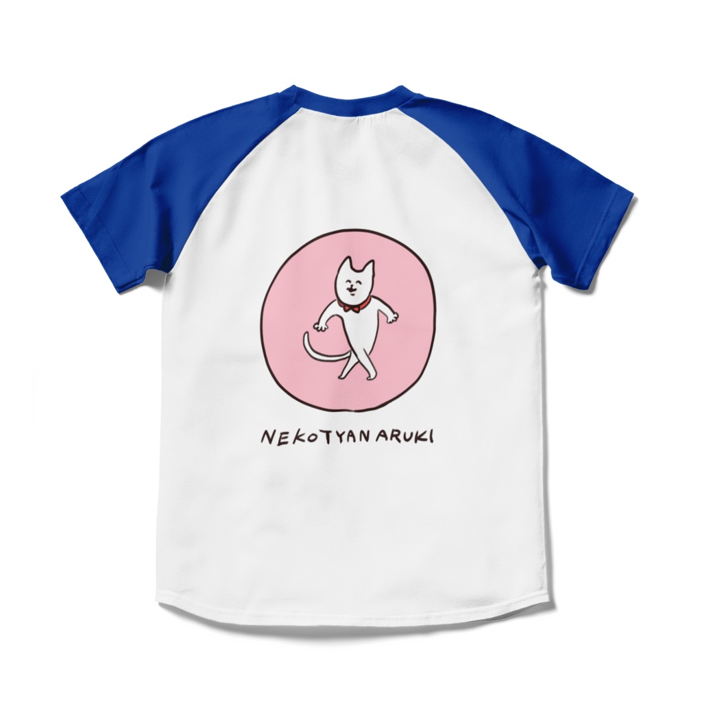 NEKOTYAN ARUKI ラグランTシャツ