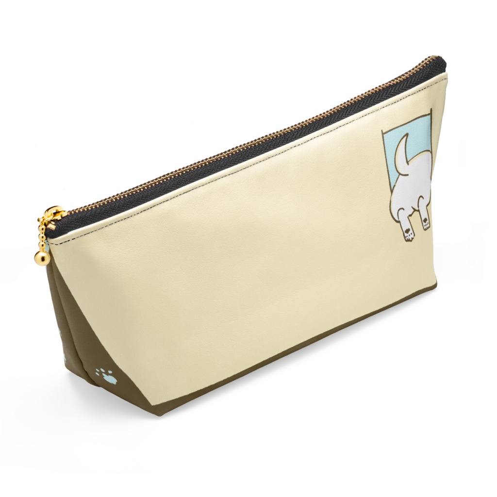 窓からわんちゃん シンプルポーチ